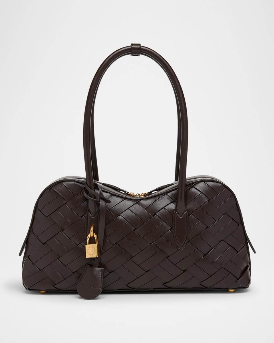 Ryder Woven Vegan Leather Shoulder Bag
